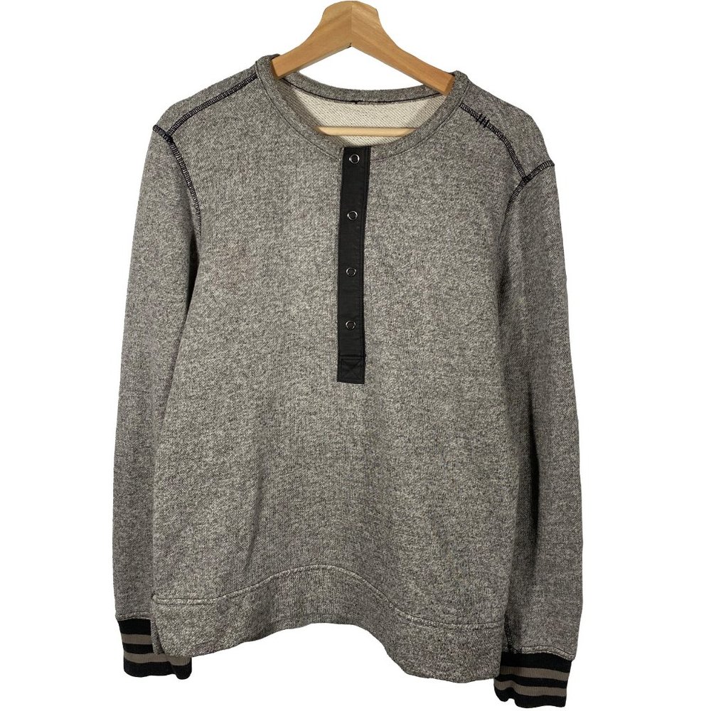 Lululemon Gray Snap Button Henley Sweatshirt